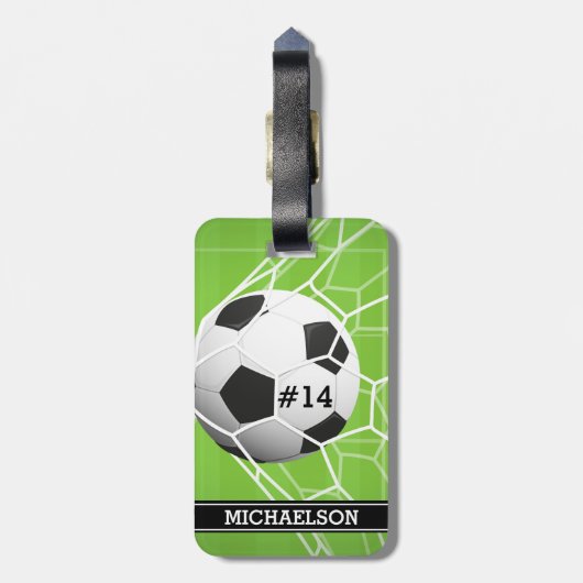 VOETBAL GOAL BAGAGELABEL (Achterkant verticaal)