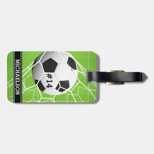 VOETBAL GOAL BAGAGELABEL (Achterkant horizontaal)