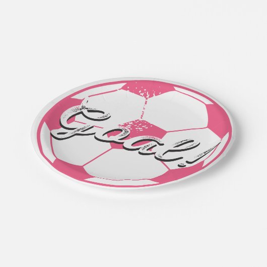 voetbal Goal Borden - Roze Papieren Bordje (Gekanteld)