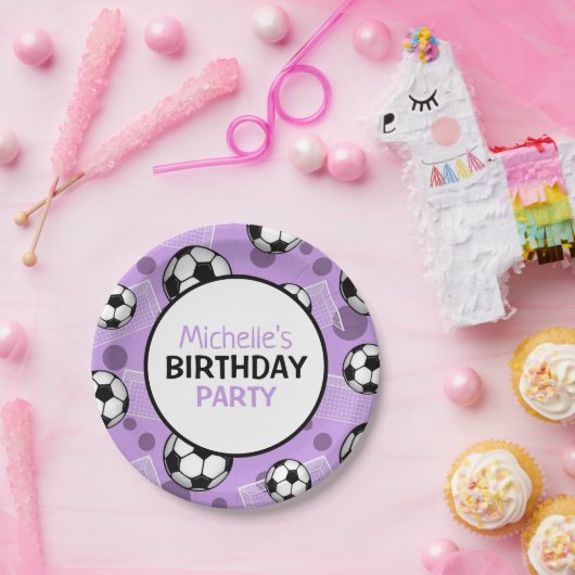 voetbal Goal Paars Specialized Paper Bord (Feest)