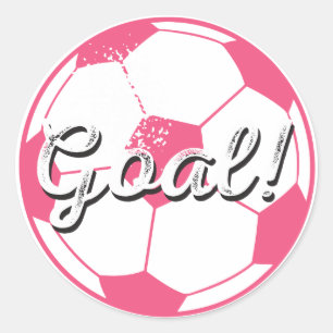 Voetbal Goal Stickers - Roze