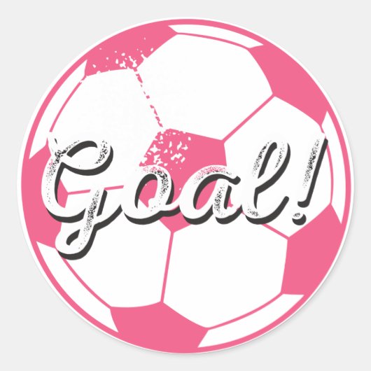 Voetbal Goal Stickers - Roze (Voorkant)