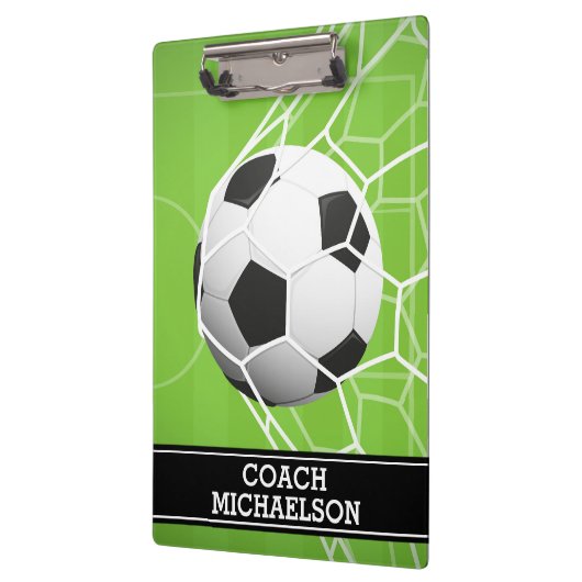 Voetbal GOAL voor coach, team, ouder of ventilator Klembord (Links)