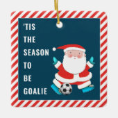 Voetbal Goalie Gift Keramisch Ornament (Voorkant)