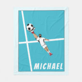 Voetbal Goalie Goalkeeper Trendy Graphic Fun Fleece Deken (Voorkant)