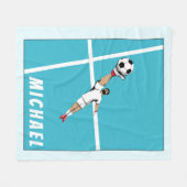 Voetbal Goalie Goalkeeper Trendy Graphic Fun Fleece Deken (Voorkant (Horizontaal))