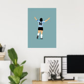 Voetbal God De Grootste Aller Tijden Poster (Thuiskantoor)
