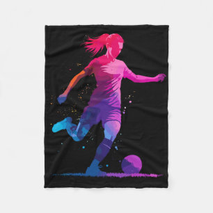 Voetbal Grafisch En Voetbal, Voor Meisjes Vrouwen  Fleece Deken