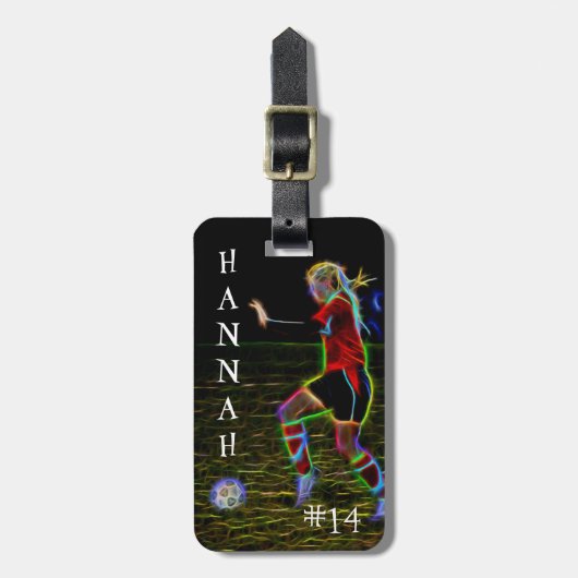 Voetbal Grafisch, Hannah, Bag Label Bagagelabel (Voorkant verticaal)