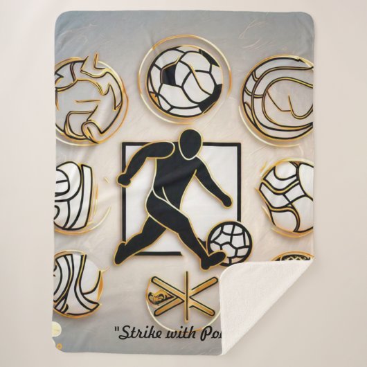 "Voetbal Grafische Ontwerpen" Sherpa Deken (Voorkant)