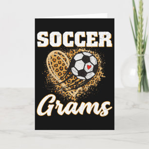 Voetbal Grams Luipaard Hart Liefde Voetballer Kaart
