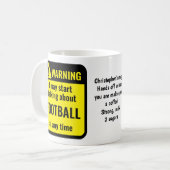 Voetbal Grappig Gepersonaliseerd Koffiemok (Voorkant links)