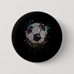 Voetbal grappige dot dag shirts voor kinderen mann ronde button 5,7 cm