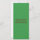 VOETBAL Groen & Bruin FOTO TICKET Uitnodiging (Achterkant)
