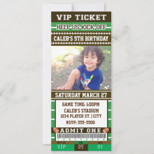 VOETBAL Groen & Bruin FOTO TICKET Uitnodiging