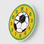 Voetbal groen en goud grote klok (Hoek)