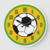 Voetbal groen en goud grote klok (Voorkant)
