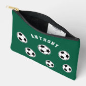 Voetbal Groen Gepersonaliseerde Kinder Terug naar  Etui (Open)