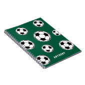 Voetbal Groen Gepersonaliseerde Kinder Terug naar Notitieboek (Rechterzijde)
