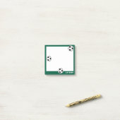 Voetbal Groen Gepersonaliseerde Kinderen Terug naa Post-it® Notes (Op bureau)