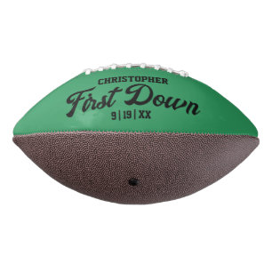 Voetbal Groen Sport Eerste Verjaardag Voetbal Jong American Football