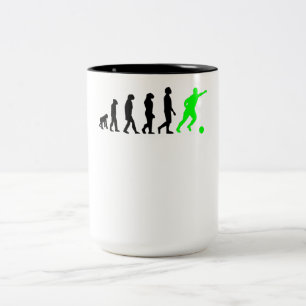 Voetbal (groen) tweekleurige koffiemok