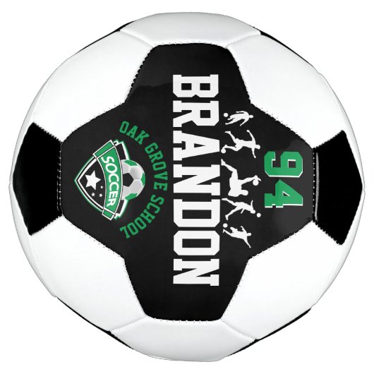 Voetbal - Groen, Zwart en wit Voetbal (Gedraaid)