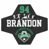 Voetbal - Groen, Zwart en wit Voetbal (Enkel)