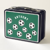 Voetbal groene gepersonaliseerde kinderen terug na (Achterkant)