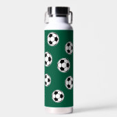 Voetbal groene gepersonaliseerde kinderen terug na waterfles (Voorkant)