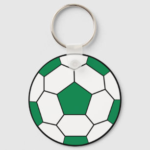 Voetbal Groene Sleutelhanger