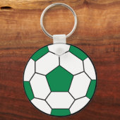Voetbal Groene Sleutelhanger (Voorkant)