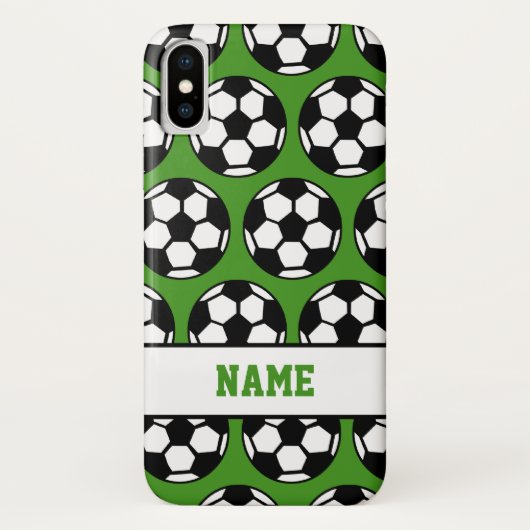 voetbal Groene Sportpatroon Case-Mate iPhone Case (Achterkant)