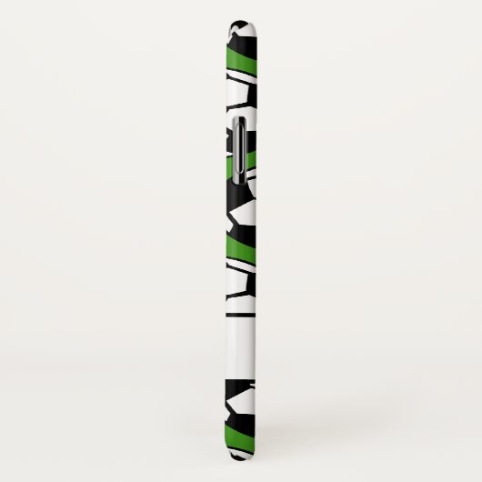 voetbal Groene Sportpatroon Case-Mate iPhone Case (Achterkant / rechts)