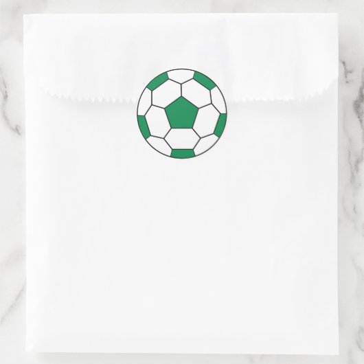 Voetbal Groene Sticker (Tas)