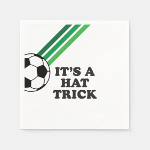 Voetbal Groene Strepen Hat Trick 3e Verjaardag Servet
