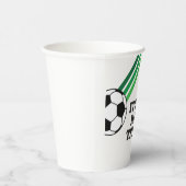 Voetbal Groene Strepen Pet Trick 3e Verjaardag Papieren Bekers (Rechts)