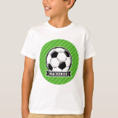 Voetbal; groene strepen t-shirt (Voorkant)