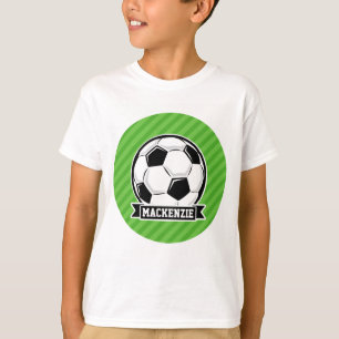 Voetbal; groene strepen t-shirt