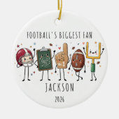 Voetbal grootste fan kids ornament (Voorkant)