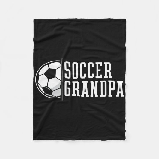 Voetbal Grootvader Grootvader Fleece Deken (Voorkant)
