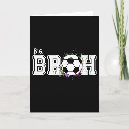 Voetbal Grote Broer 1e Verjaardag Kaart (Voorkant)