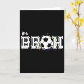 Voetbal Grote Broer 1e Verjaardag Kaart (Gele Bloem)