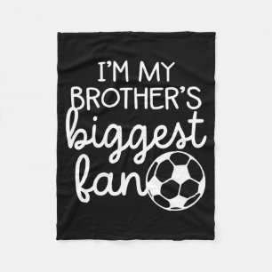 Voetbal grote broers grootste fan van kleine broer fleece deken