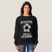 Voetbal Grote Opa Grappige Voetballer Grote Gra Trui (Voorkant volledig)