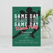 Voetbal grote spel dag sportevenement kijkfeest kaart (Staand voorkant)