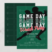 Voetbal grote spel dag sportevenement kijkfeest kaart (Voorkant / Achterkant)