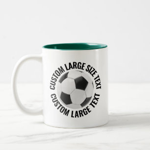 Voetbal & Grote Tekst HUNTER GROEN 11oz Aangepast Tweekleurige Koffiemok