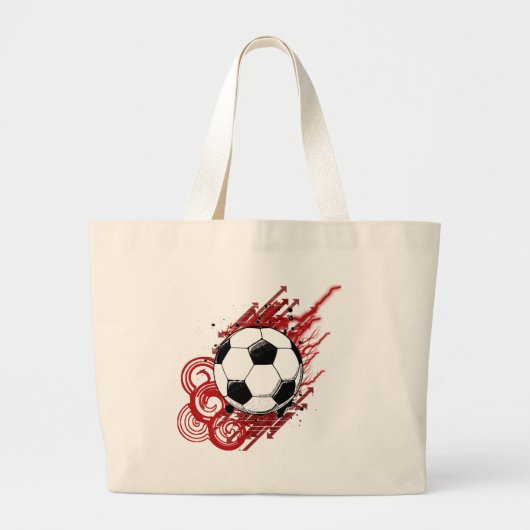 Voetbal Grote Tote Bag (Voorkant)
