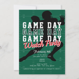 Voetbal grote wedstrijd dag sportkijkfeest kaart